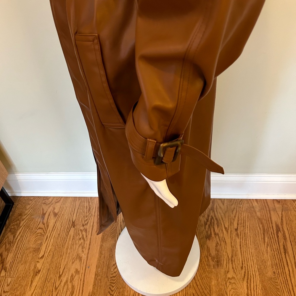 Nine West faux leather trench - Picture 4 of 8
